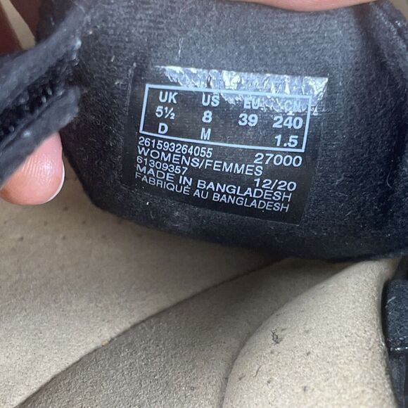 Clarks Women's Size 8 Laurieann Gema Black Leather Open Toe Floral Sandals - Picture 10 of 10